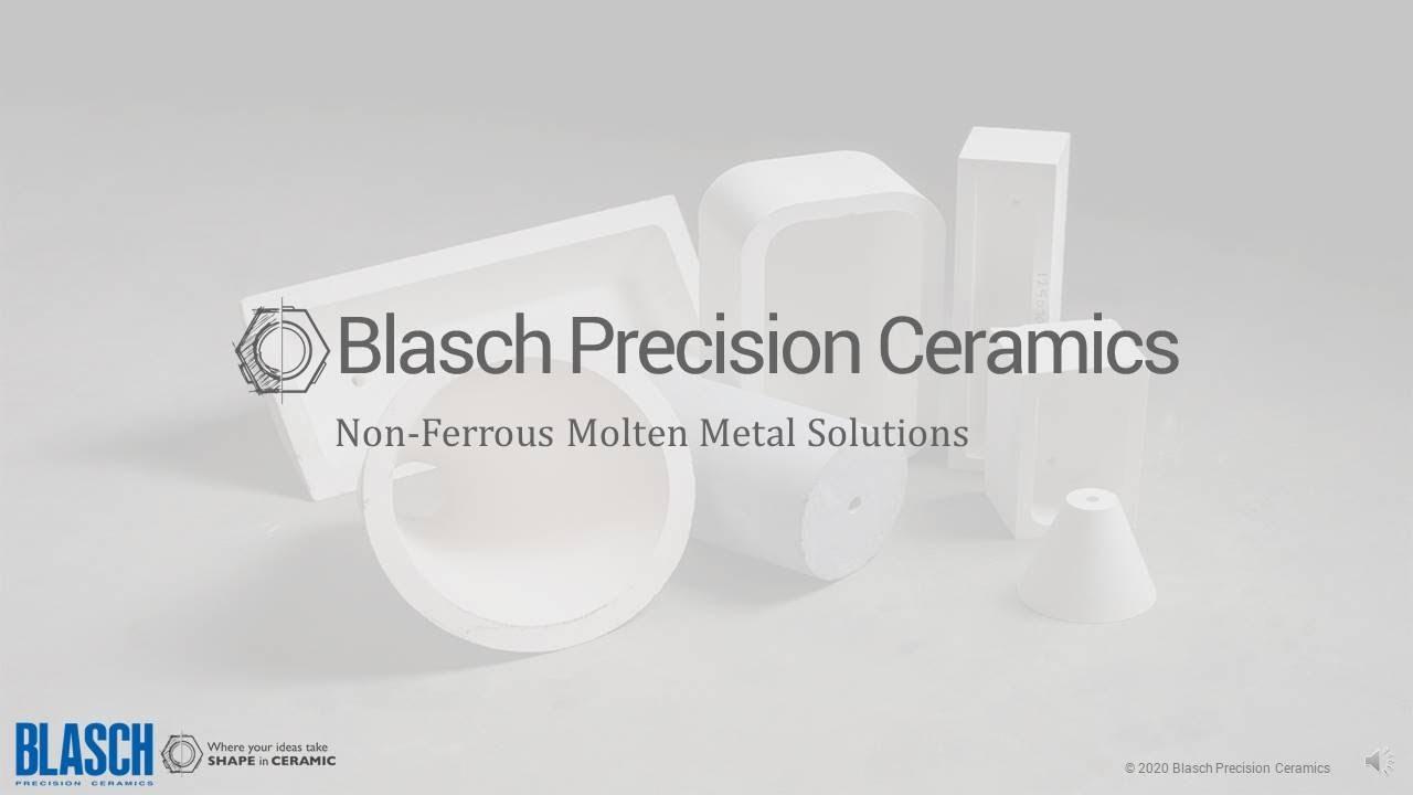 A video title card: Ceramic Product China - Non-Ferrous Molten Metal Solutions